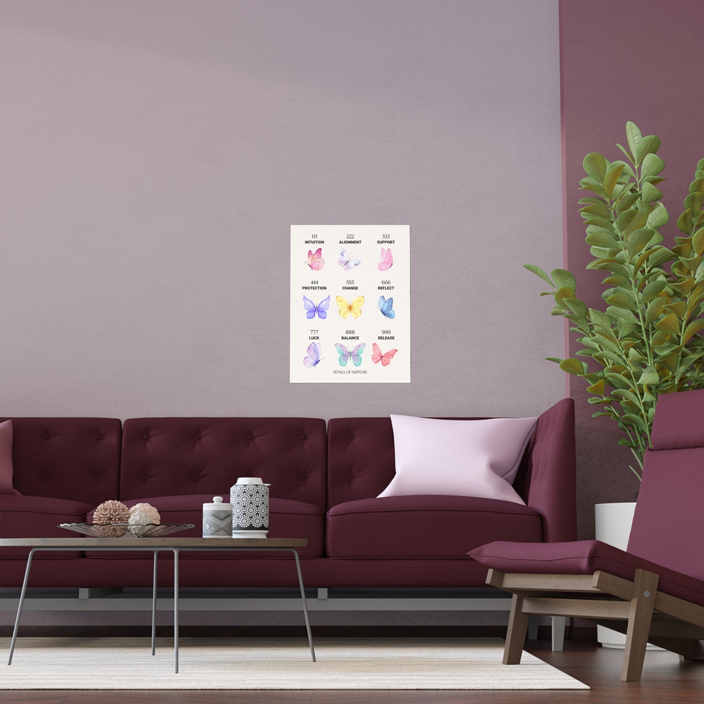 Angel Numbers Butterfly poster