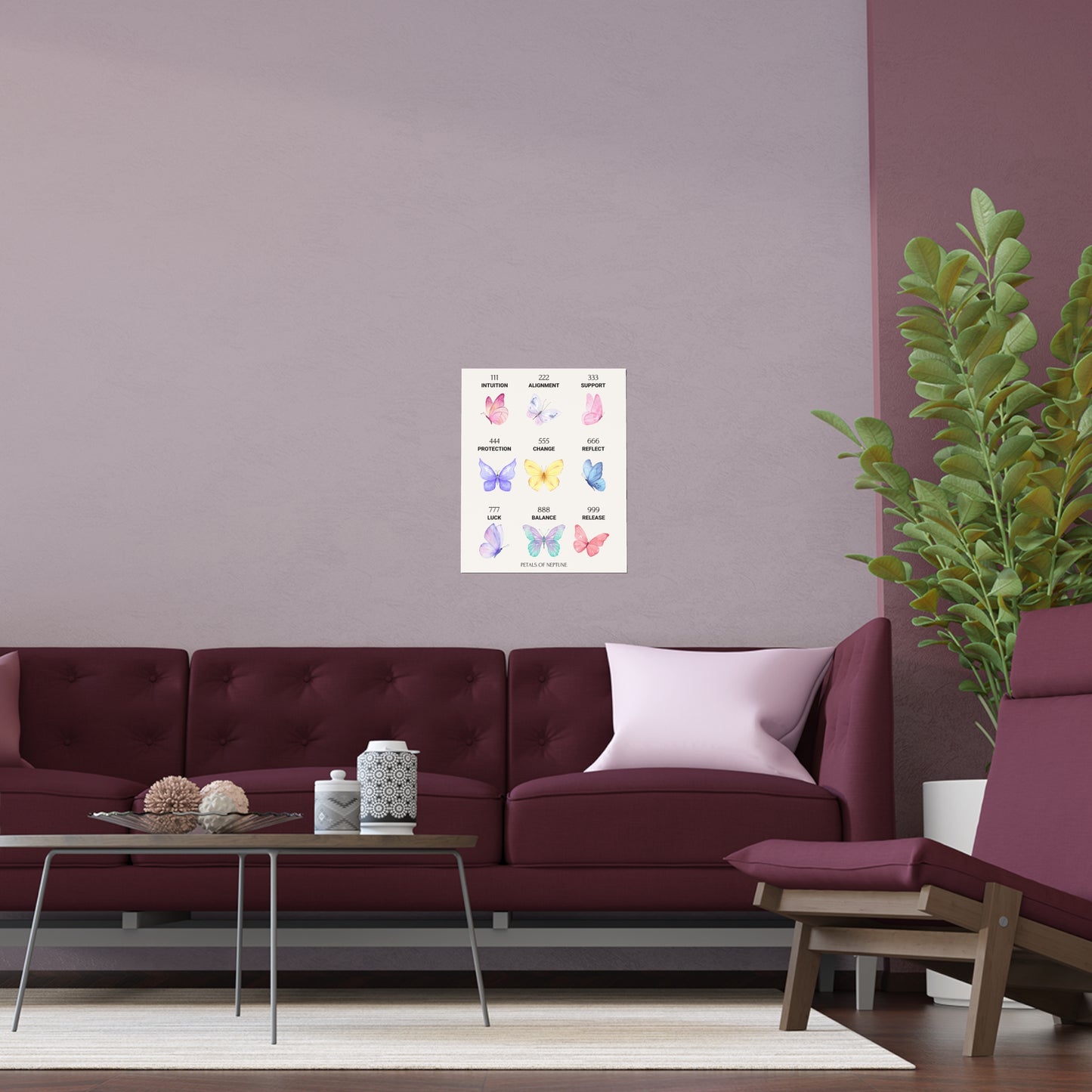 Angel Numbers Butterfly poster