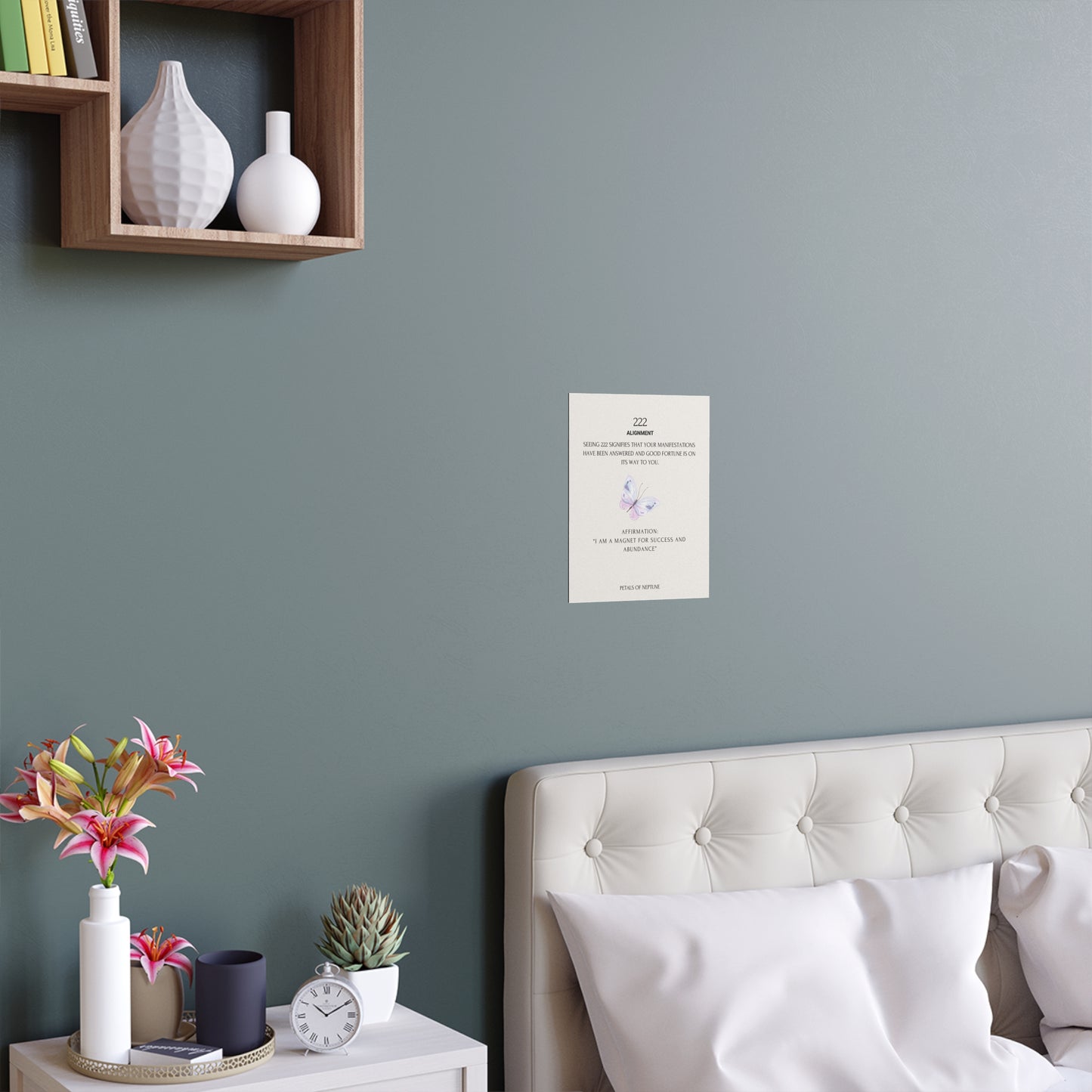222 Angel Number Butterfly poster