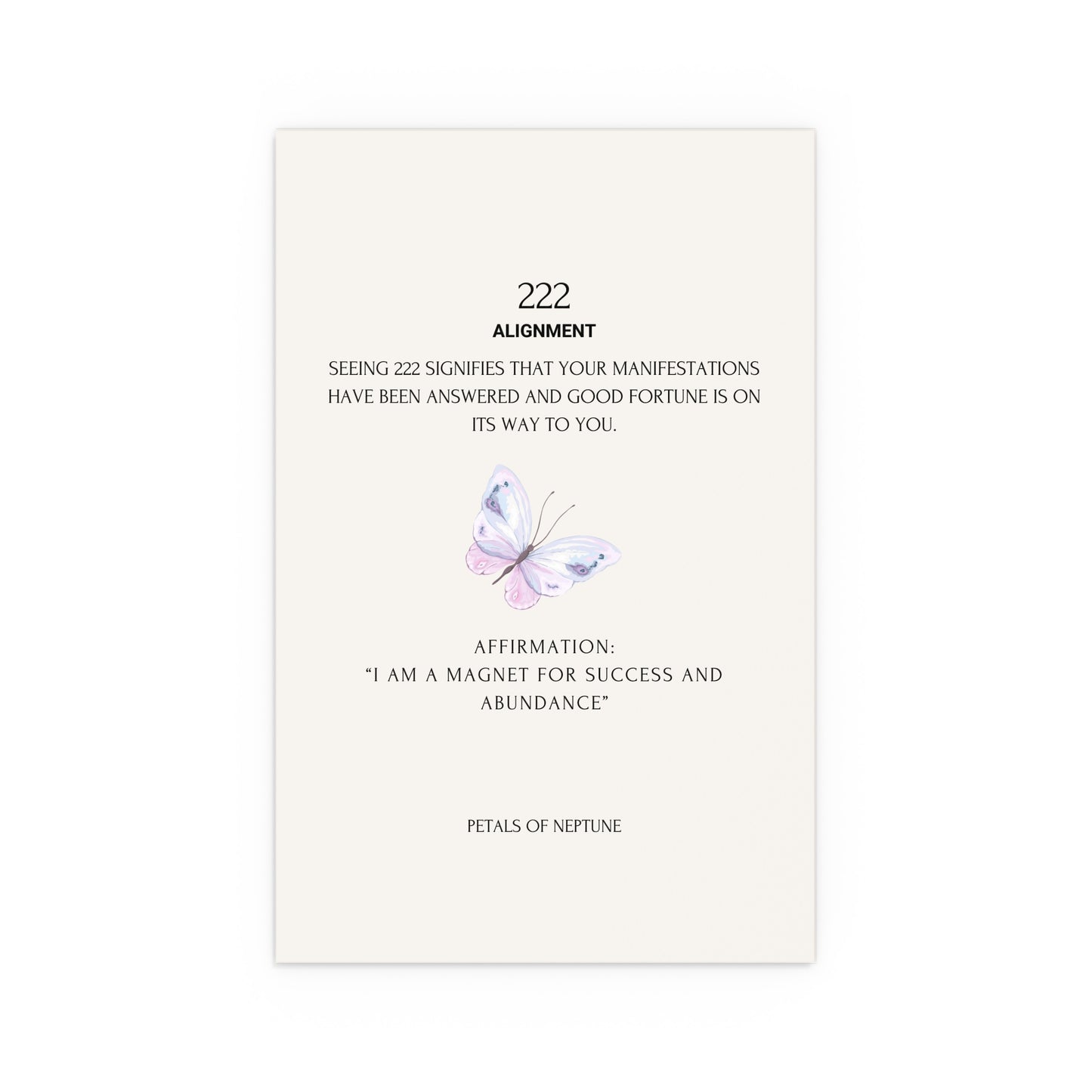 222 Angel Number Butterfly poster