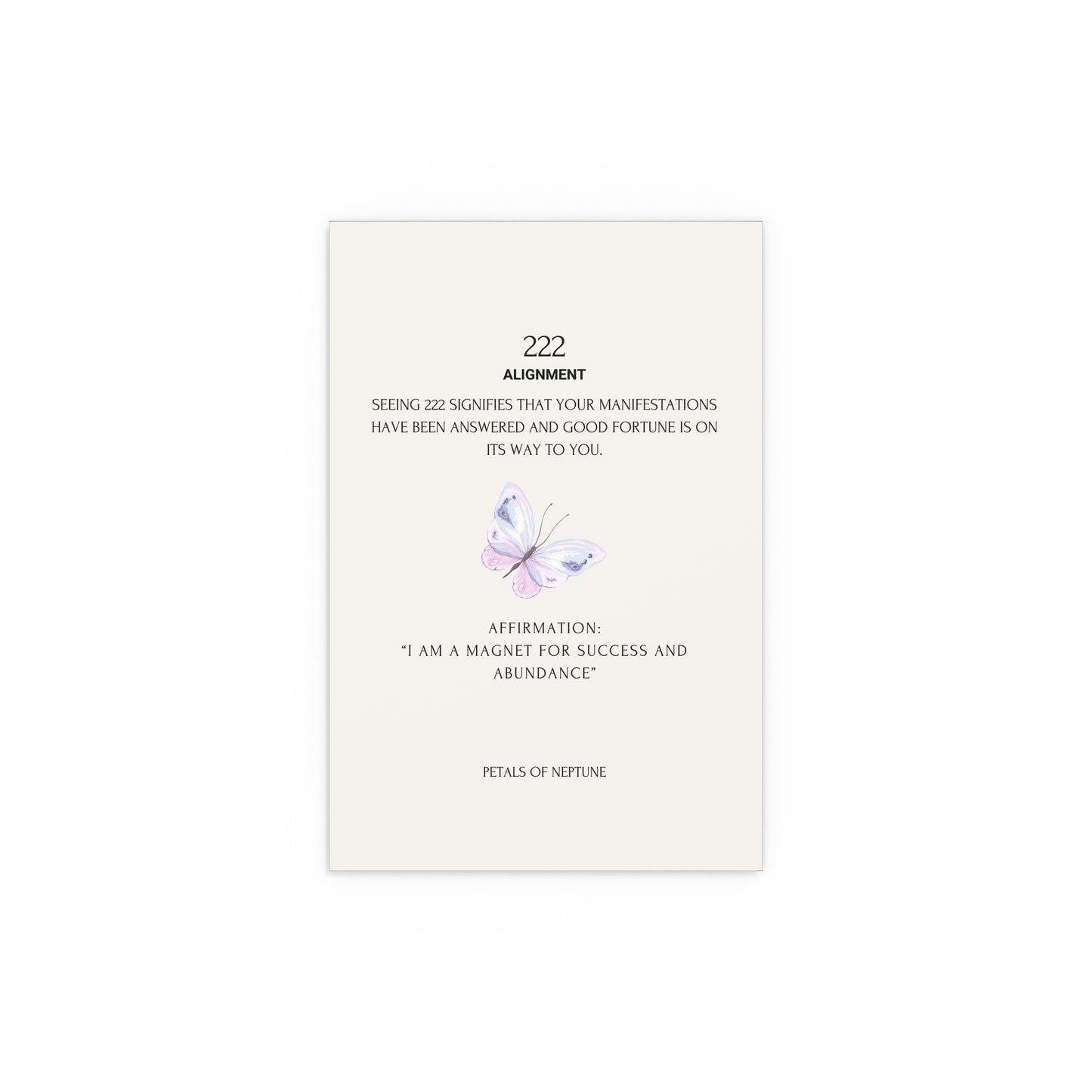 222 Angel Number Butterfly poster