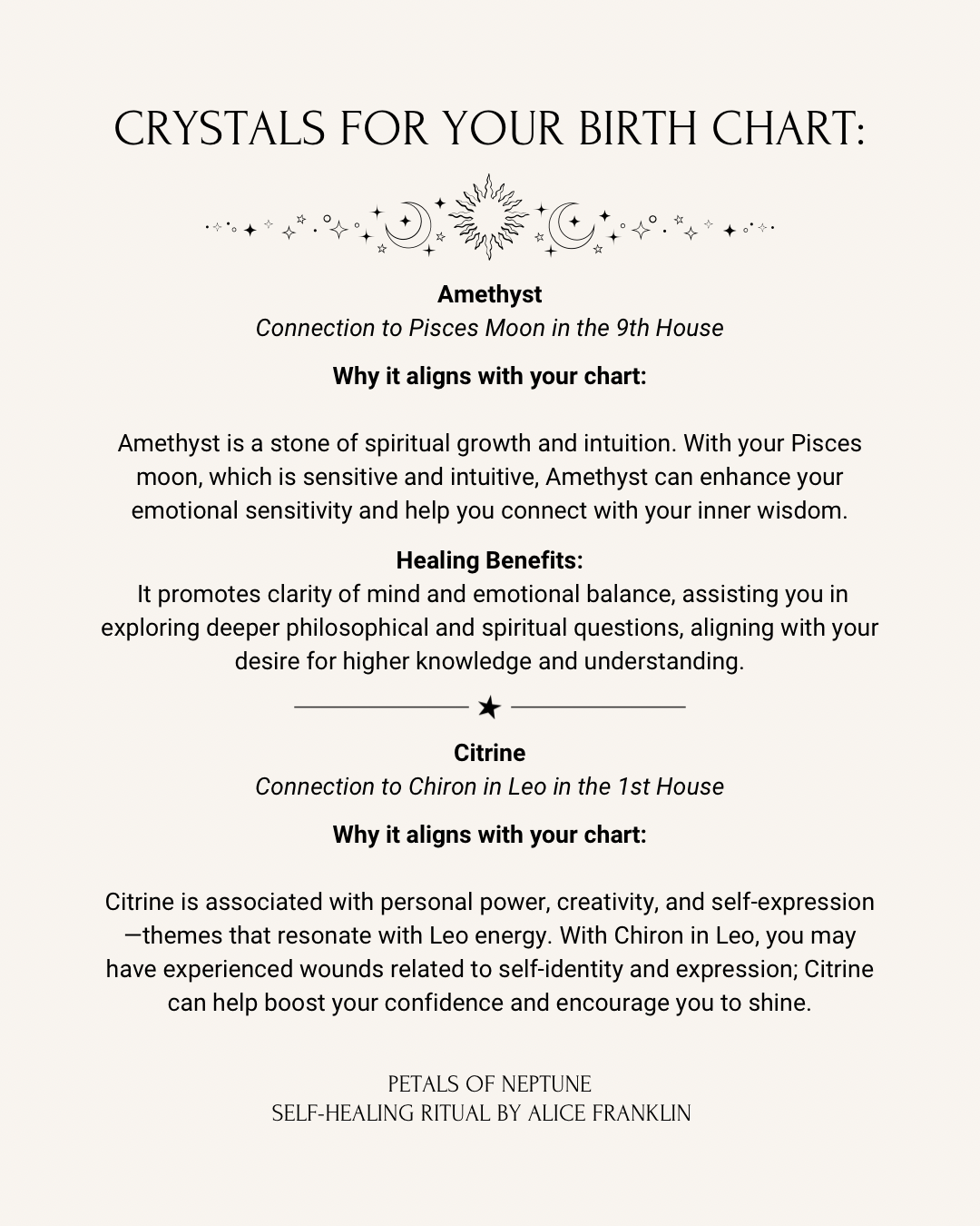 Self- healing Ritual based on your cosmic blueprint