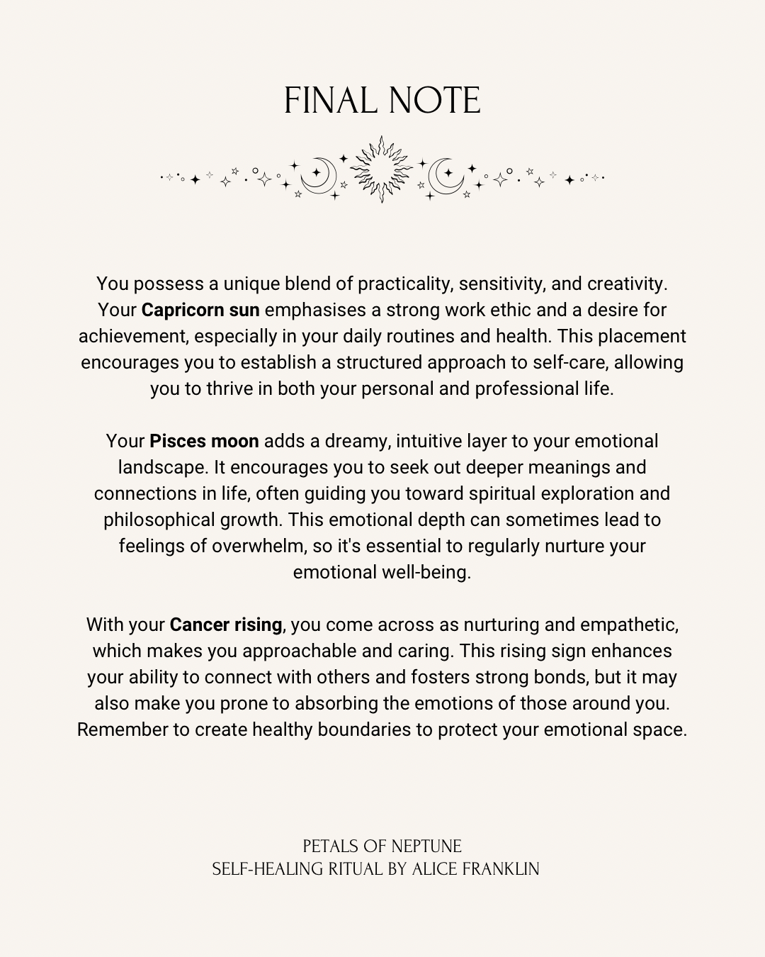 Self- healing Ritual based on your cosmic blueprint