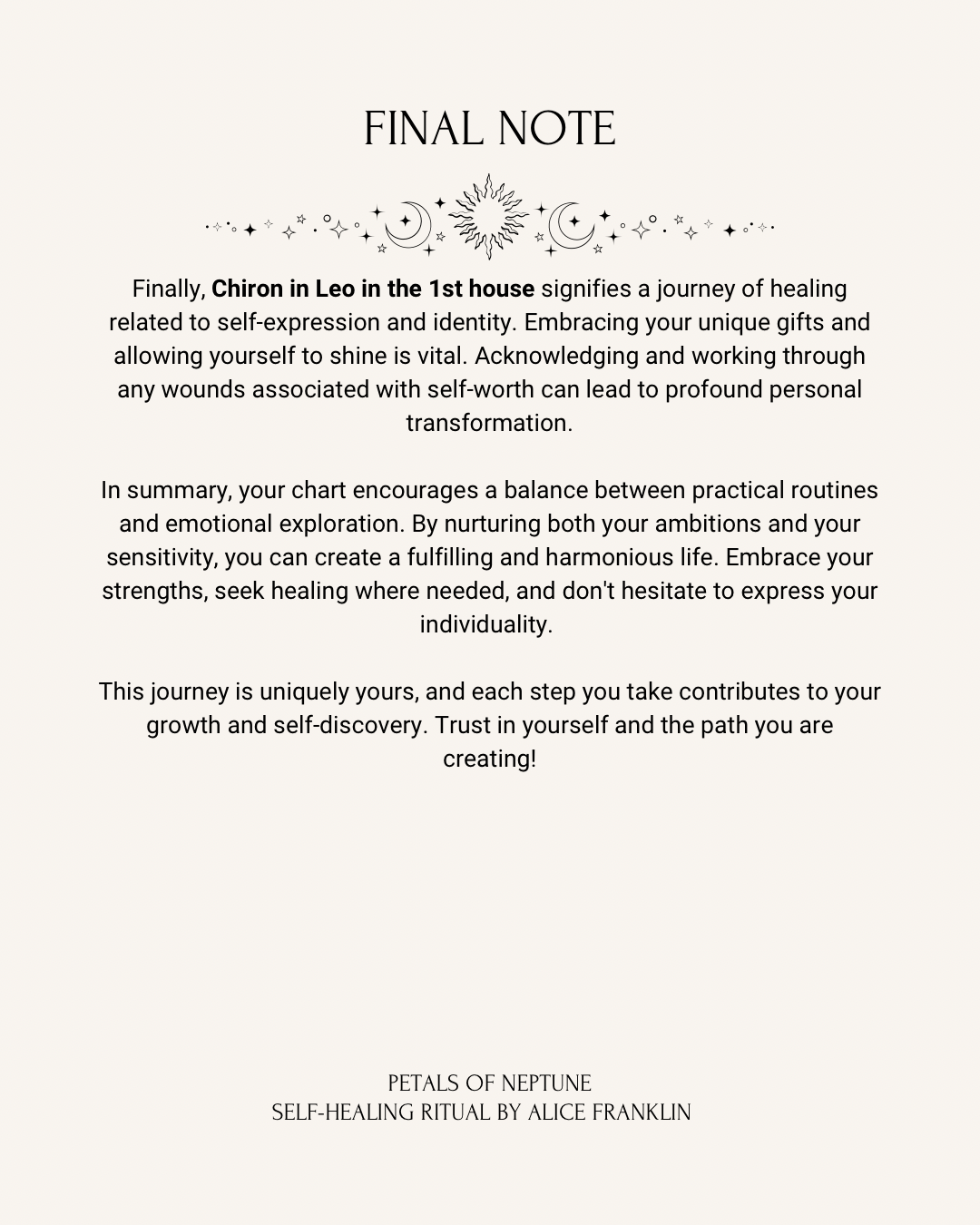 Self- healing Ritual based on your cosmic blueprint