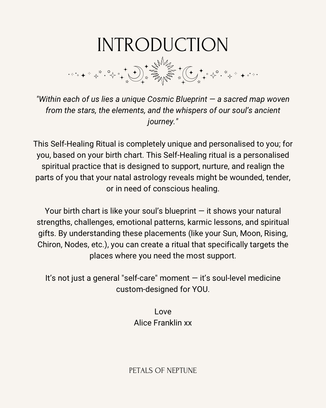 Self- healing Ritual based on your cosmic blueprint