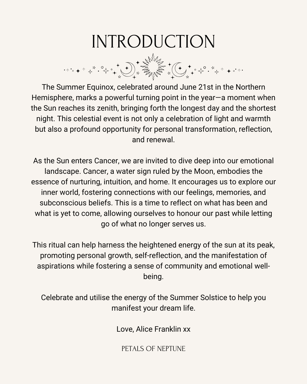 Summer Solstice Self-Healing Ritual