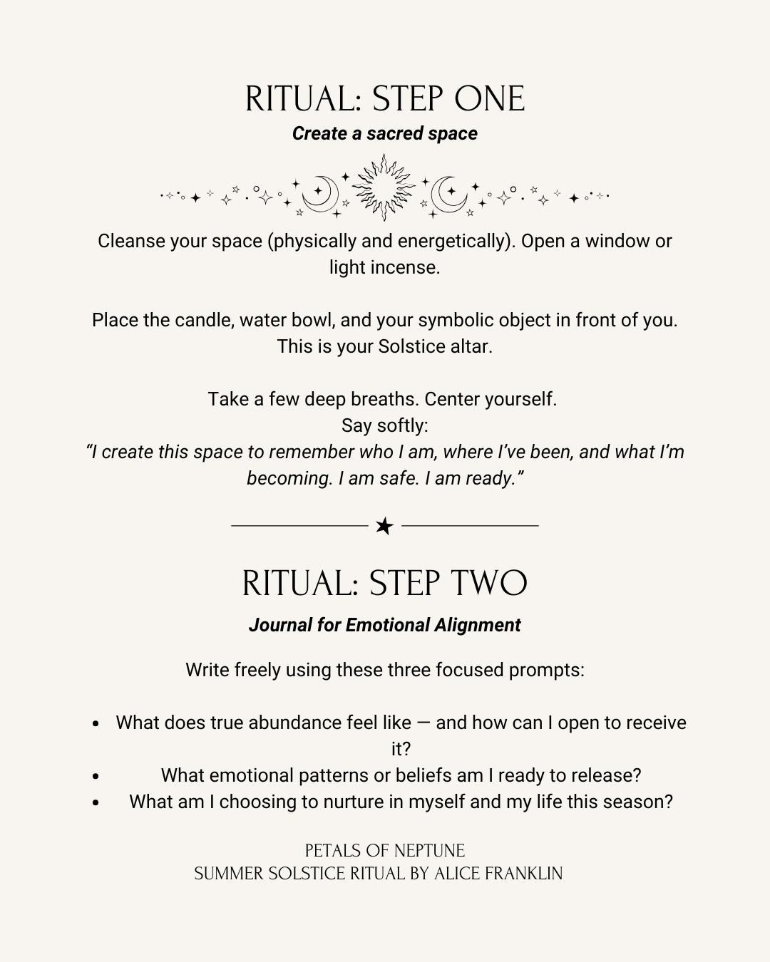 Summer Solstice Self-Healing Ritual